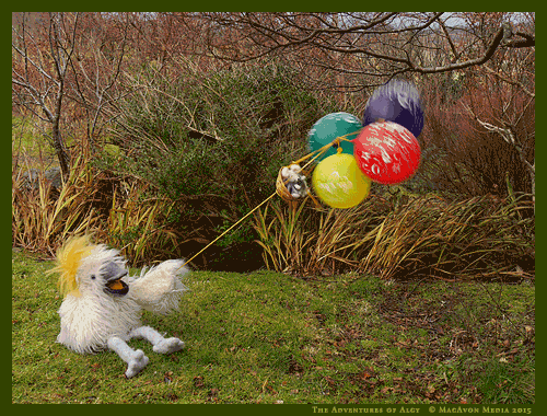 Algy Gives Balloon Rides, Mouse Holds on Tight!